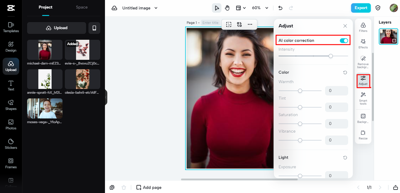 ai color correction
