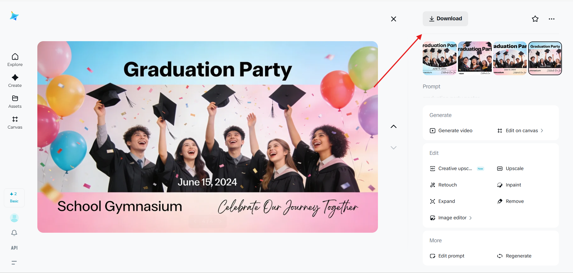 Descarga el diseño del póster de la ceremonia de graduación