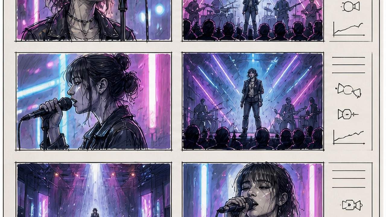 Music Video Storyboard Maker prompt result 1
