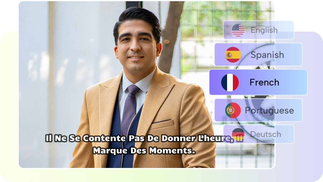 Multilingual AI avatar creator for international Black Friday sales.