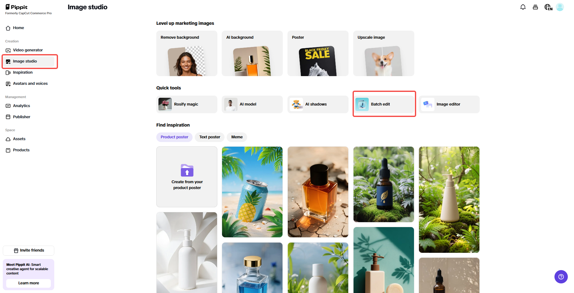 Batch editing capabilities