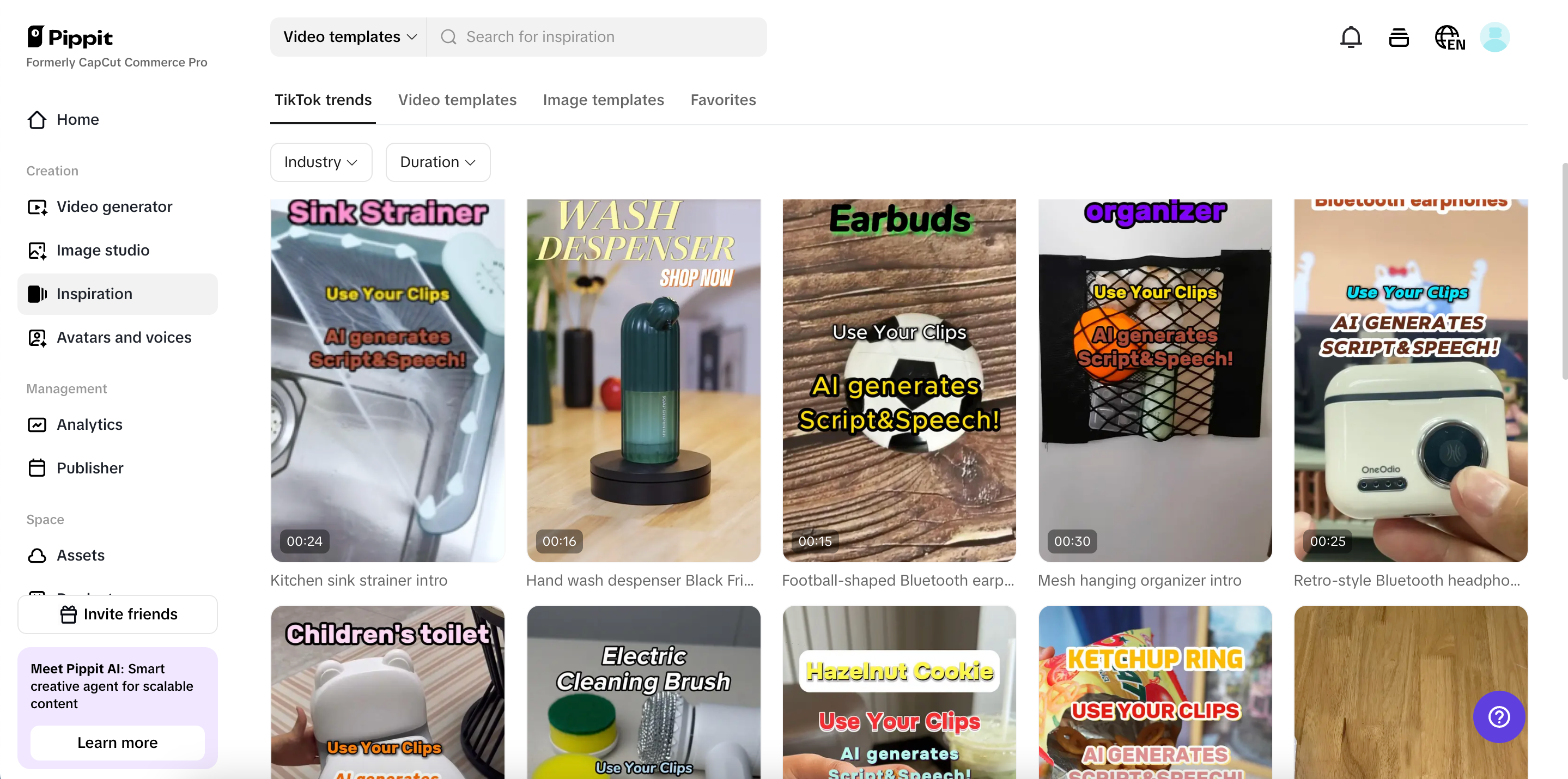 Customizable templates for quick editing