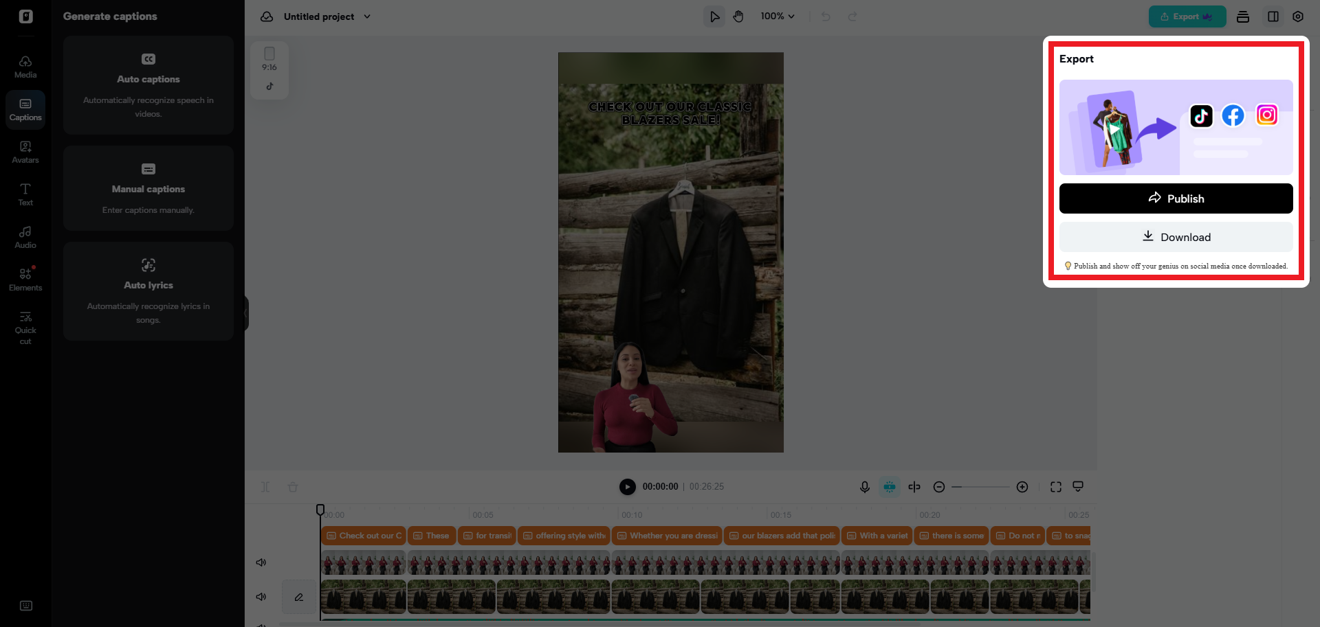 Export your video