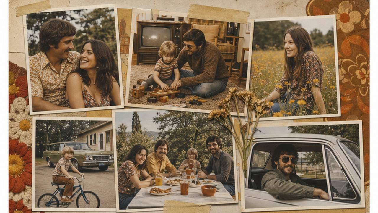 AI Retro Photo Collage Maker prompt result 1