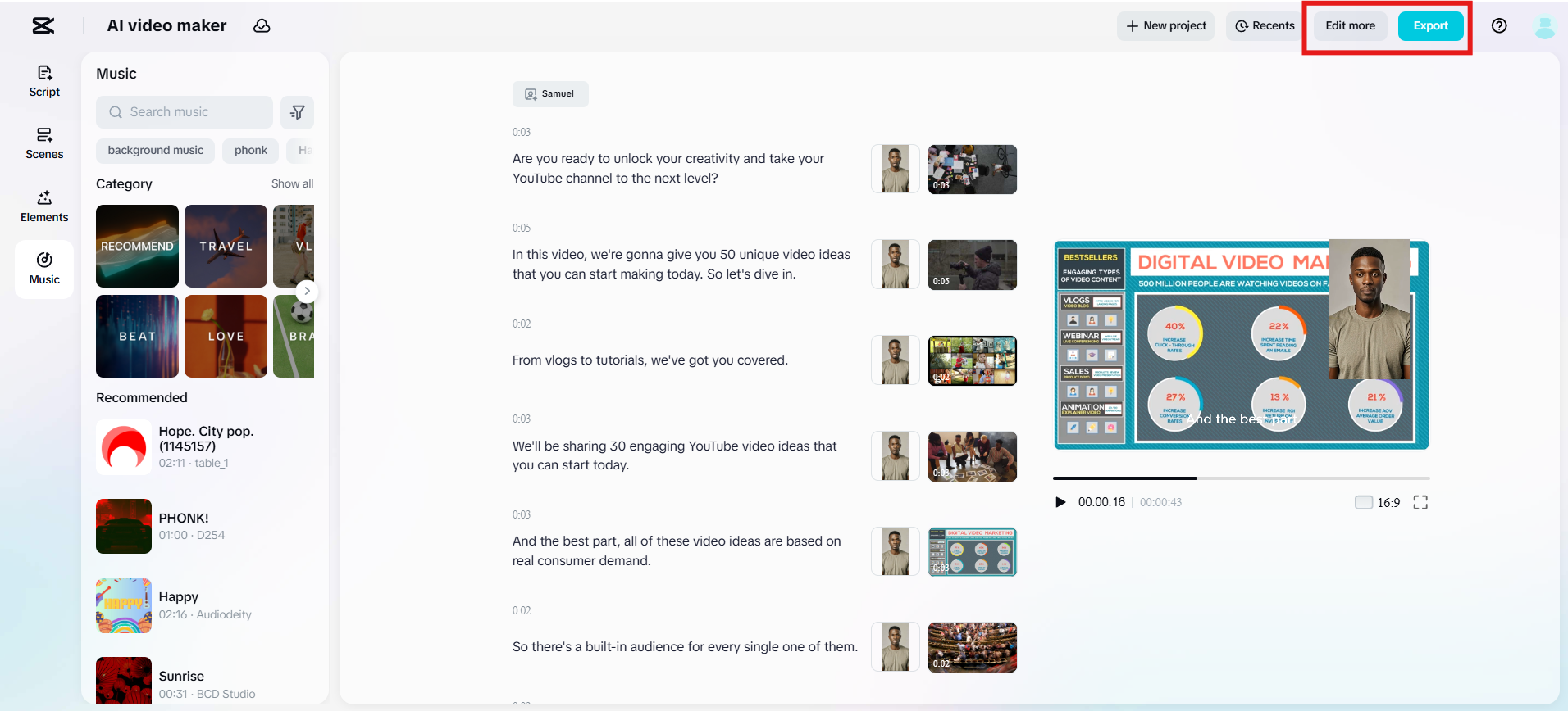 Exporter ou modifier davantage