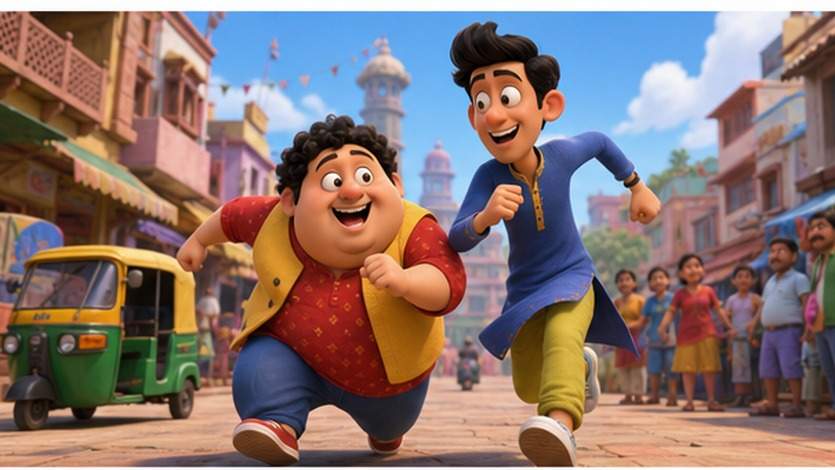 Motu Patlu AI Video Prompt example 1