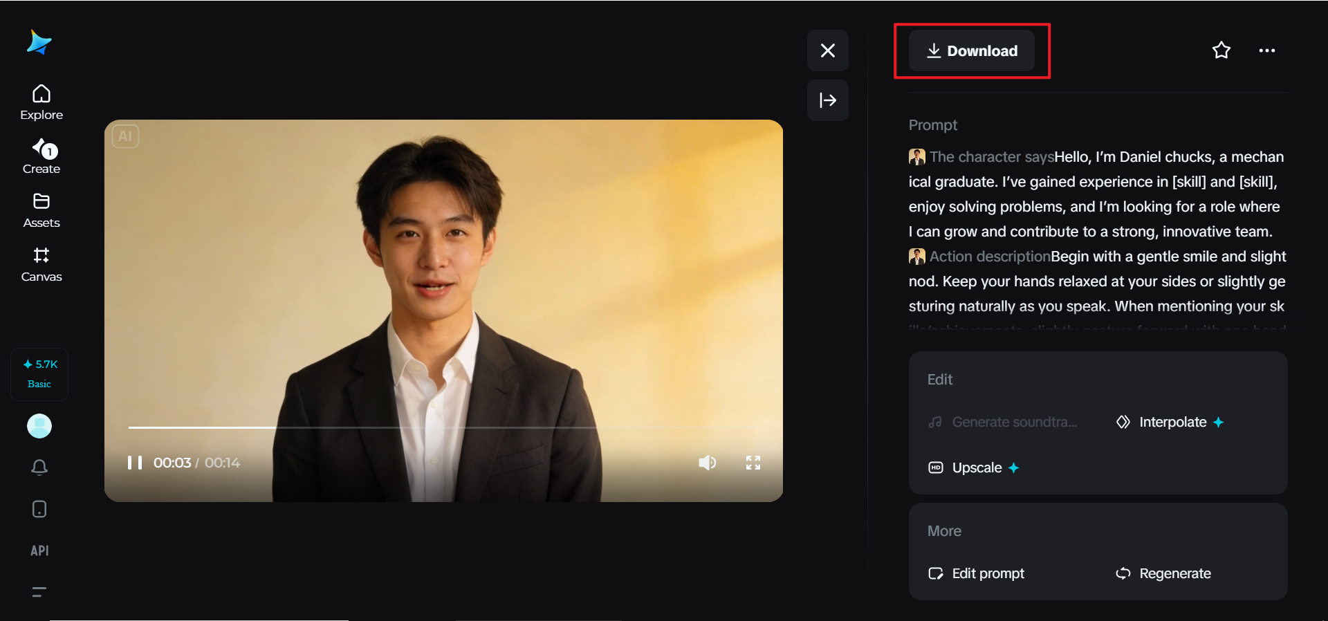 会話履歴書のビデオをダウンロードしてください