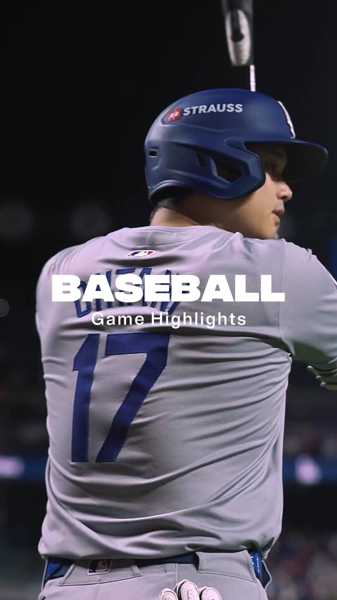 Baseball jersey highlight poster with bold editorial sports typography