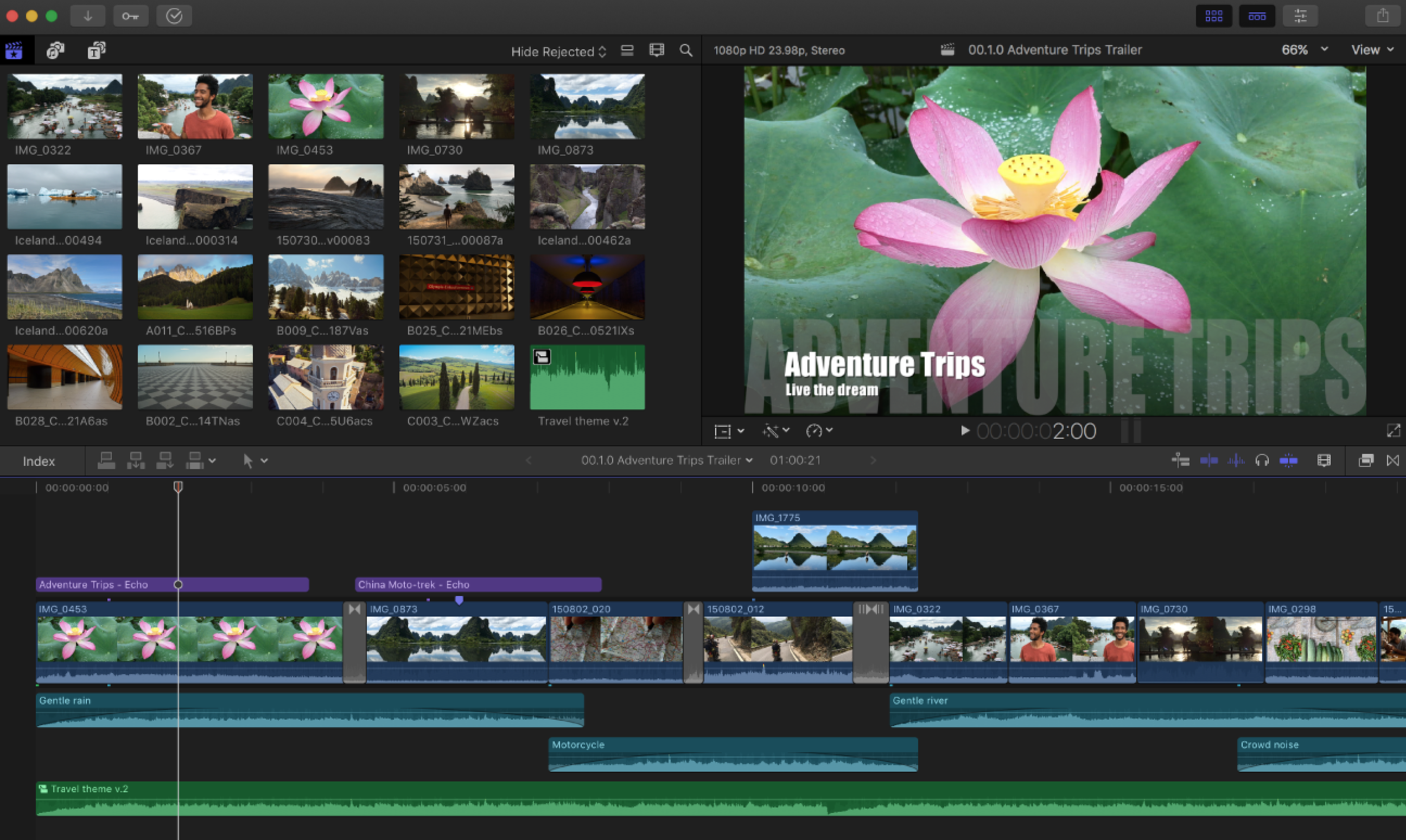 A Final Cut Pro felülete