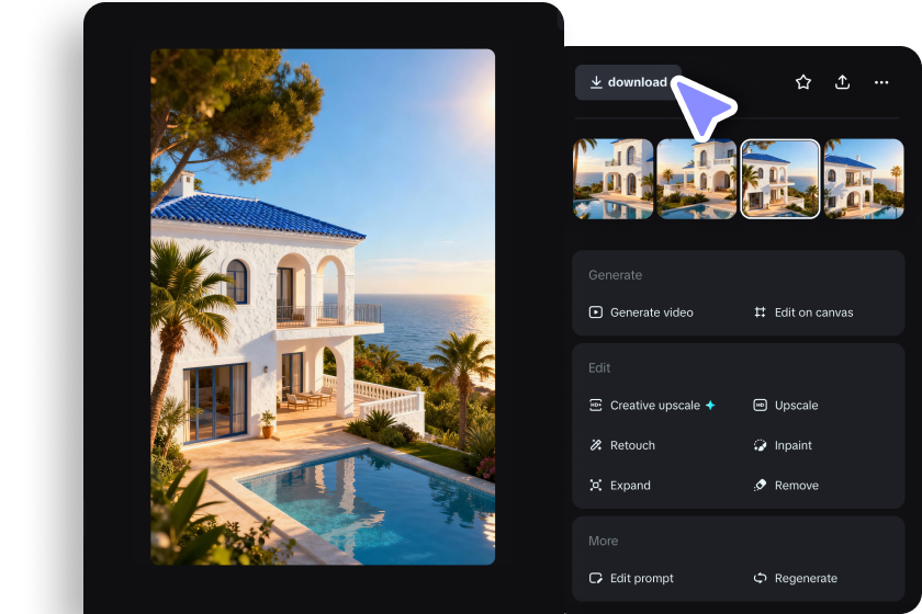 enhance and download