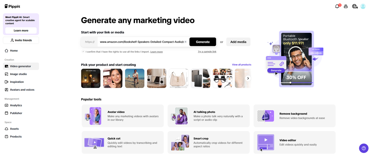 AI video generation with customized scripts