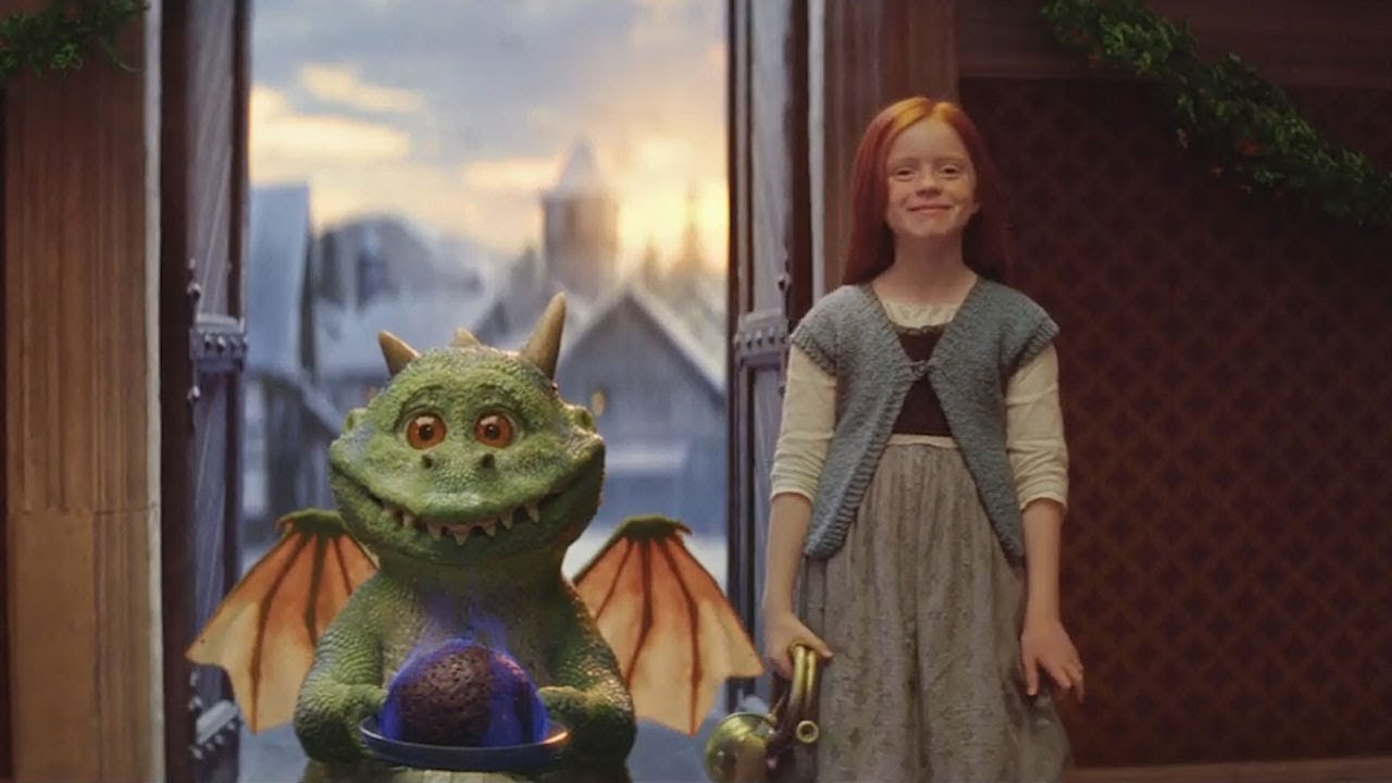 Excitable Edgar- the dragon in the Christmas storytelling video