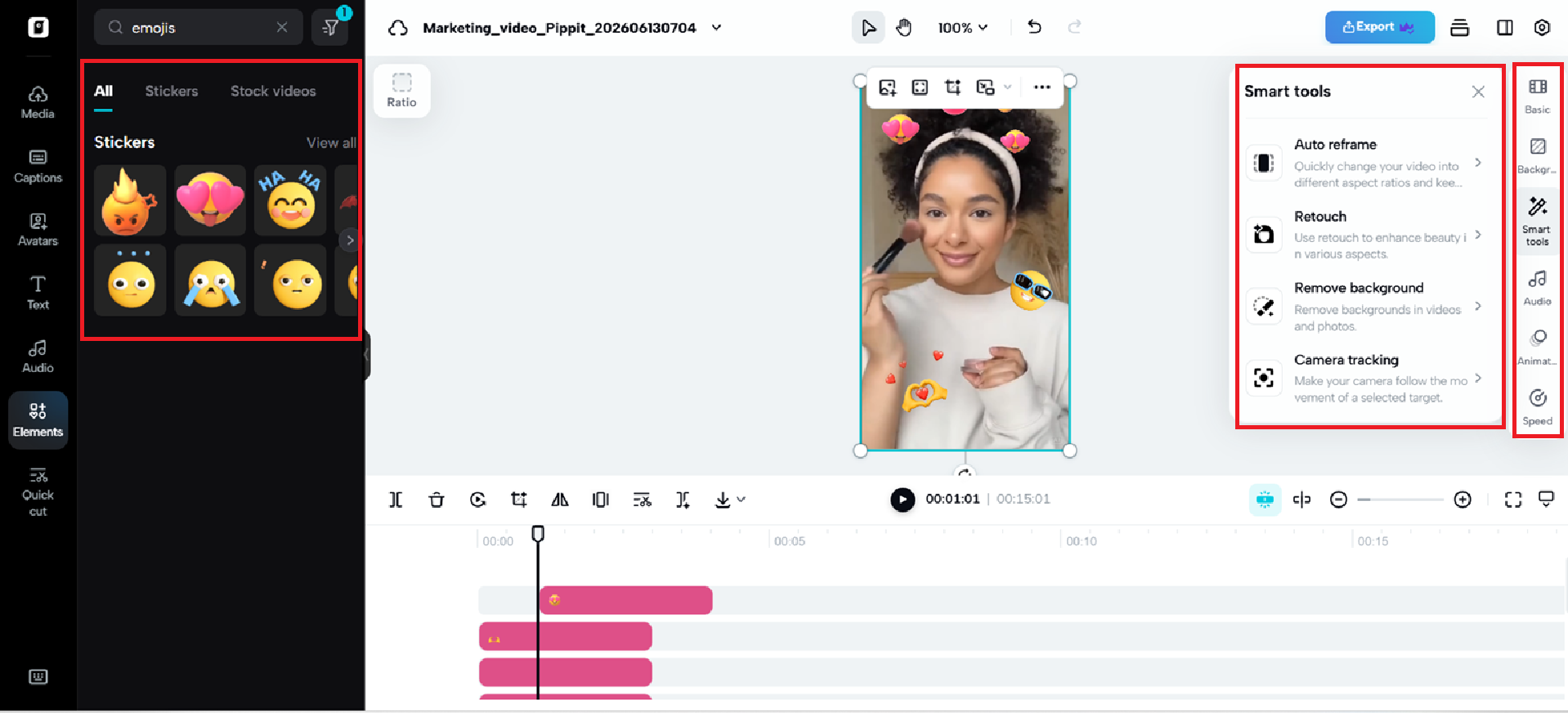 Edit and add emojis