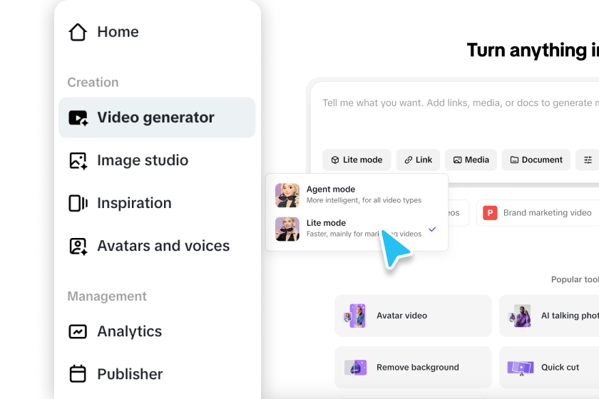 access the video generator