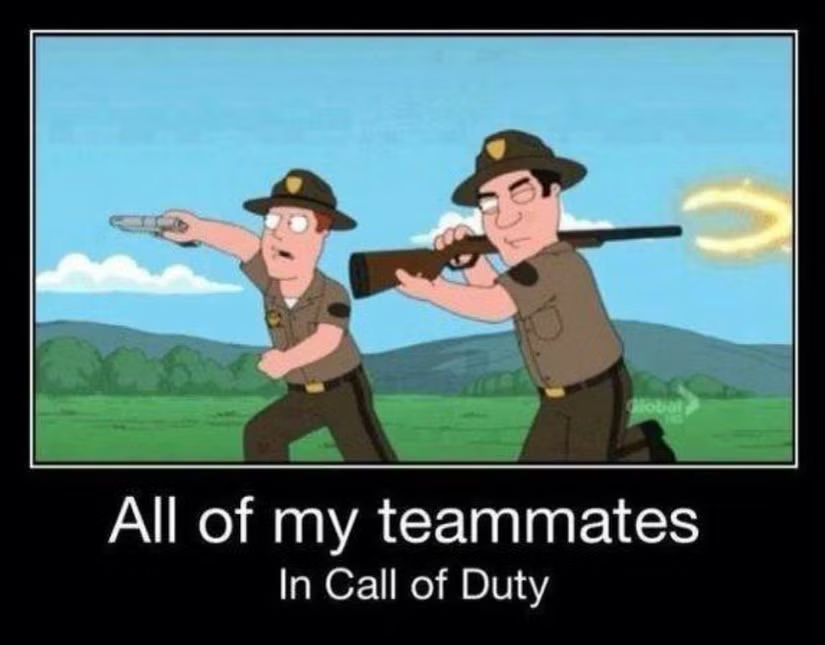 Teamwork makes the dream work -  funny Call of Duty meme