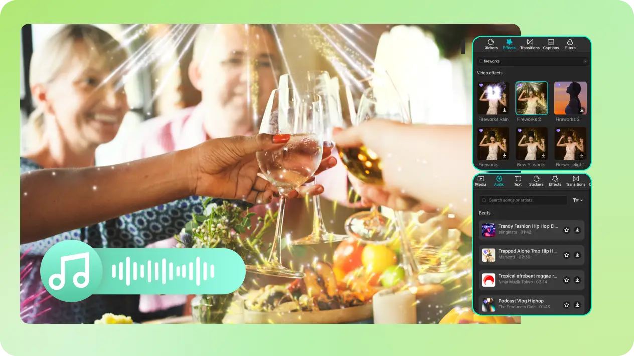 Integrate image, text, audio, and video in CapCut Online