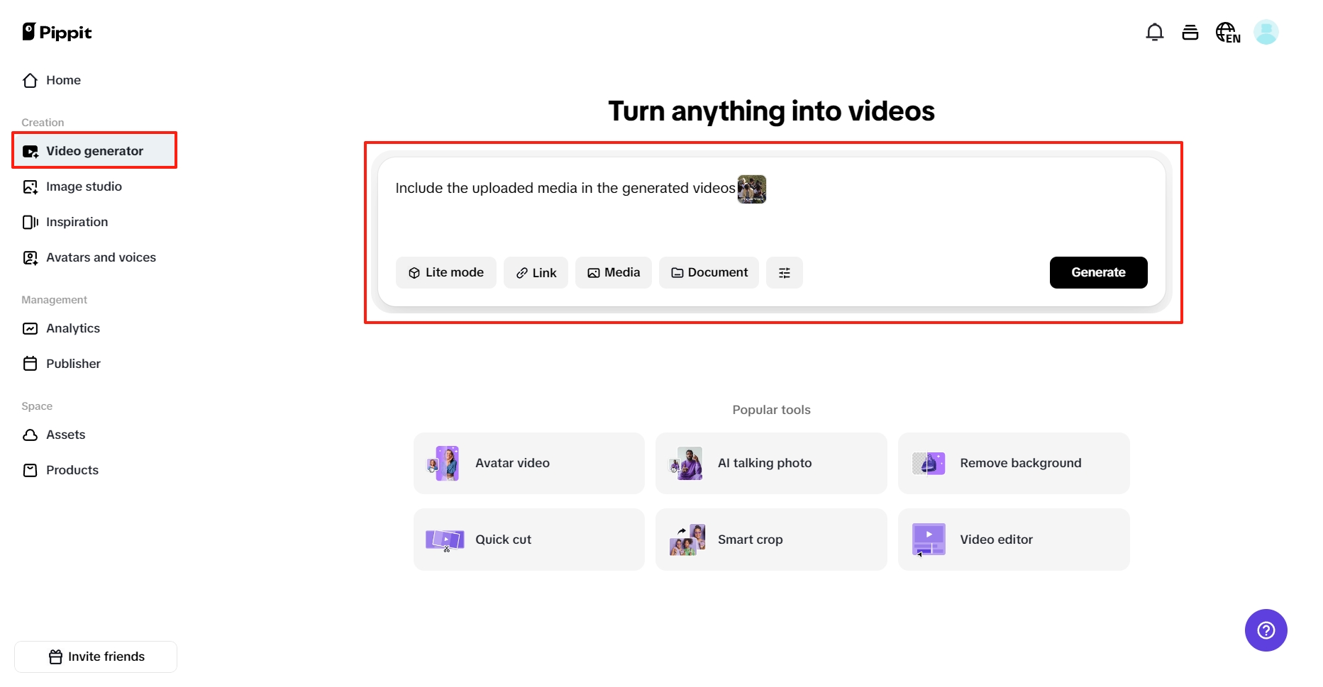 Turn anything into videos
