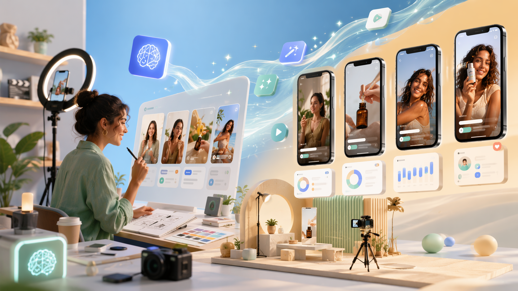 AI Hook Generator For Videos premium AI social video workflow visual for Pippit creators