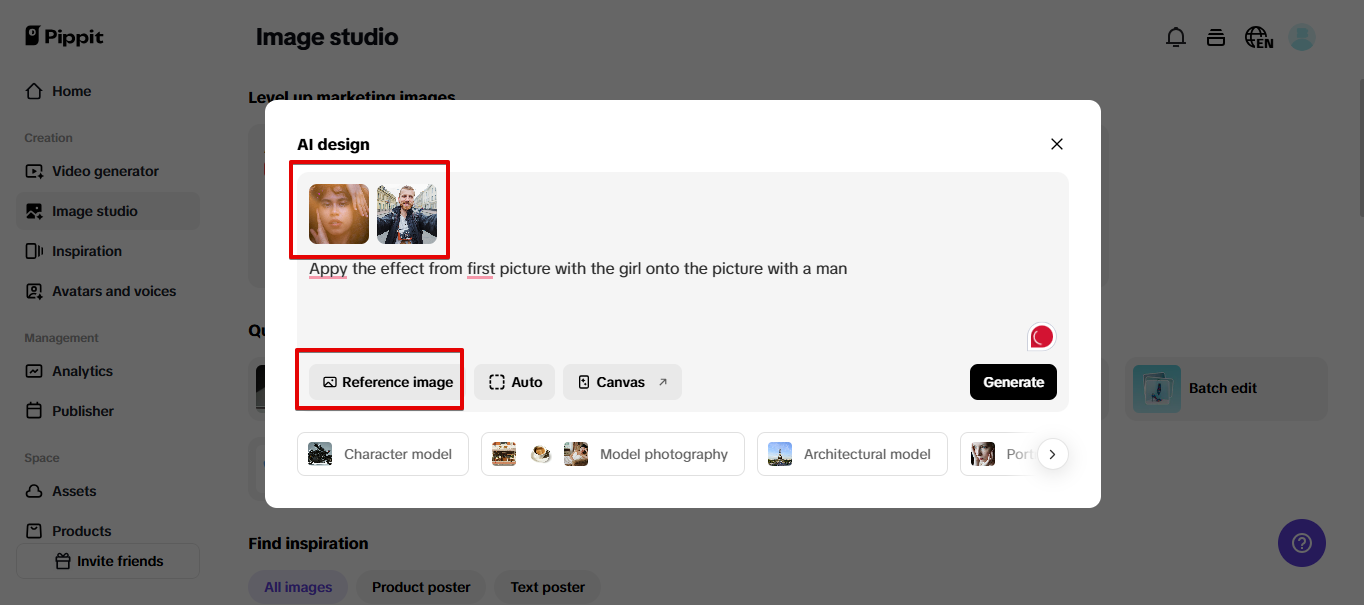 Pippit multiple input and output support
