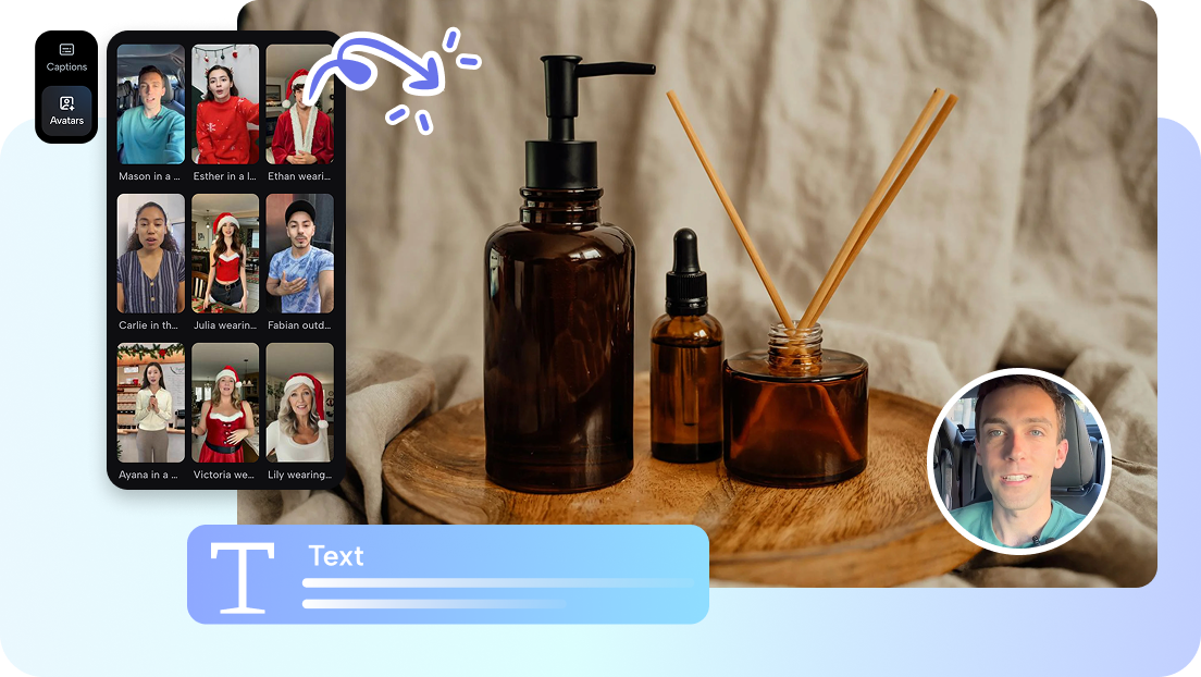 Збільшуйте залученість за допомогою аватарів ШІ та підписів.