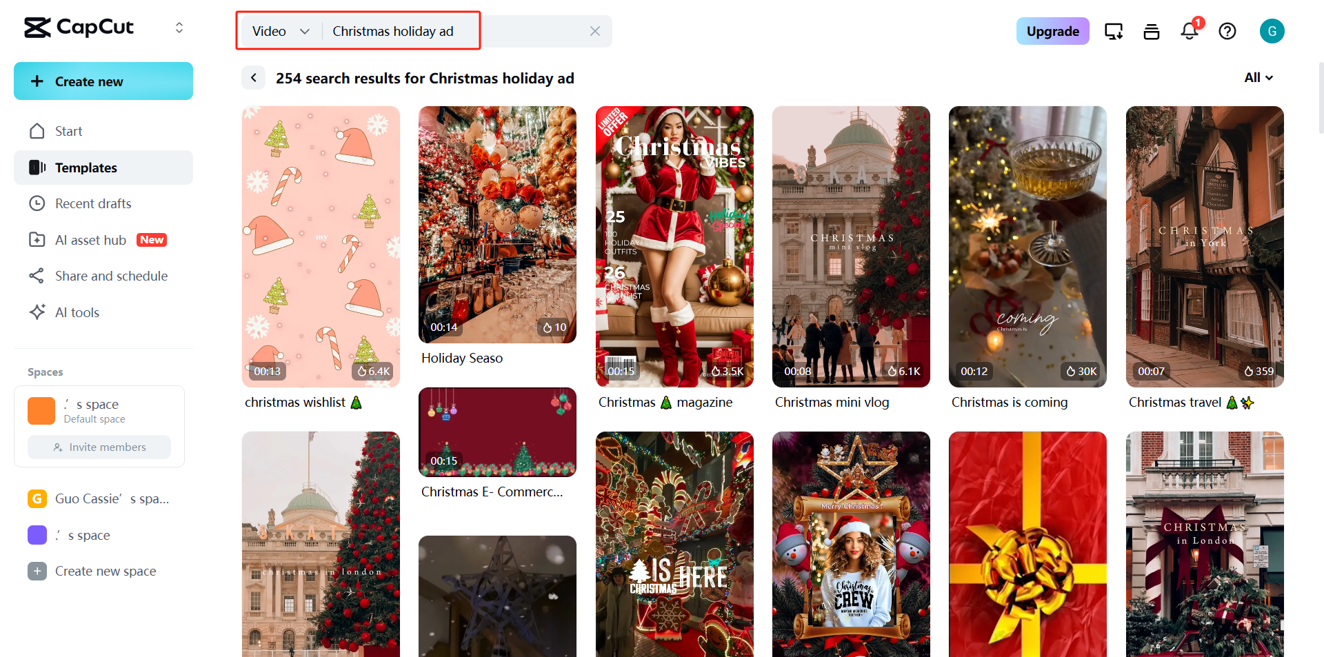 Select your perfect holiday ad template
