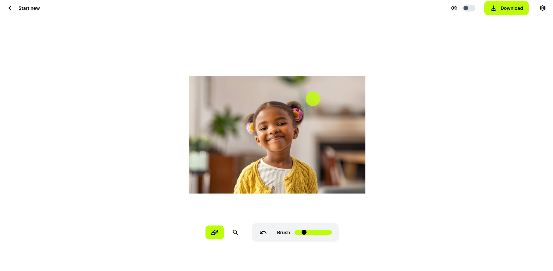 Schnittstelle von Cleanup.picture AI