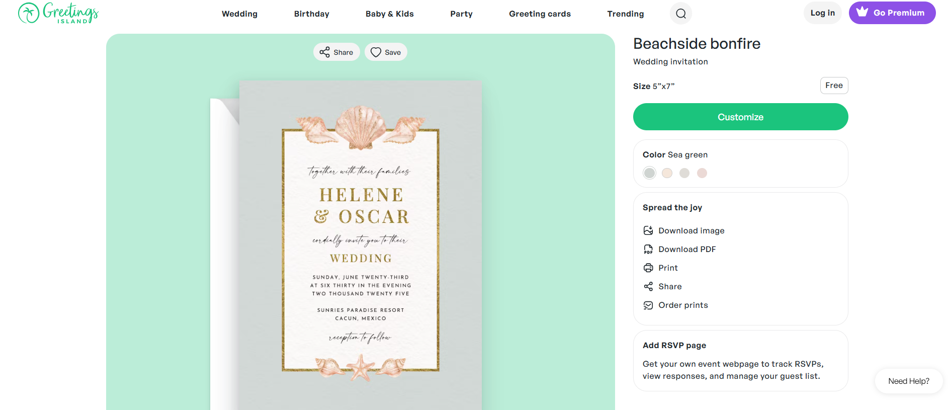 Free wedding kits with templates