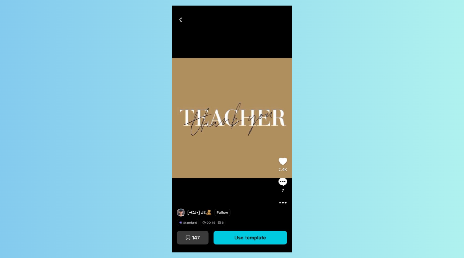 Inspirational quote thank you video template