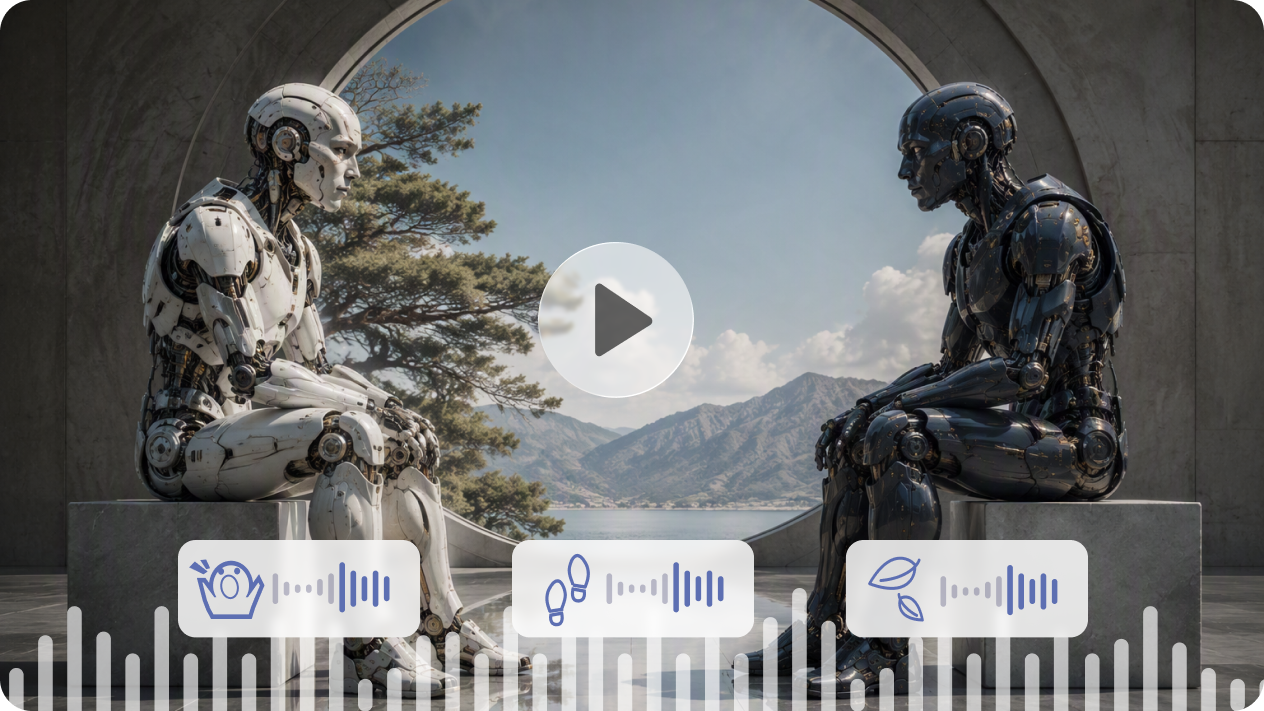 Create synchronized robot audio from video frames