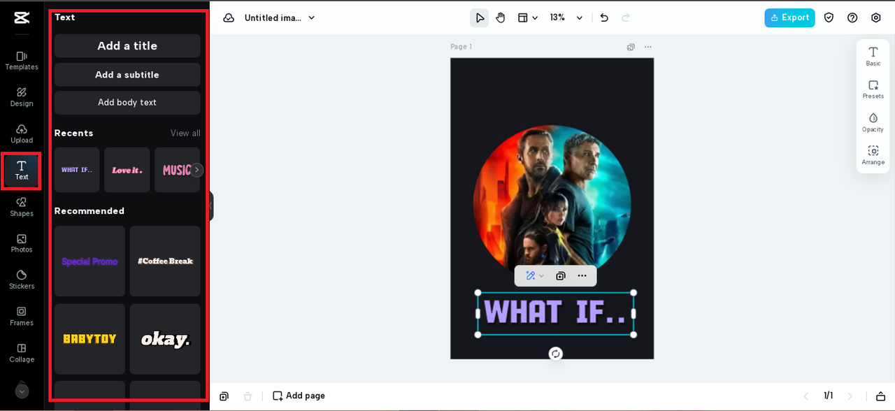 text overlays