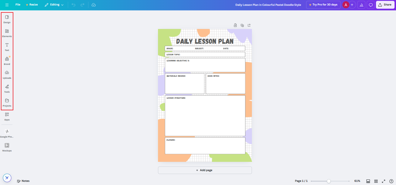 create lesson plan online