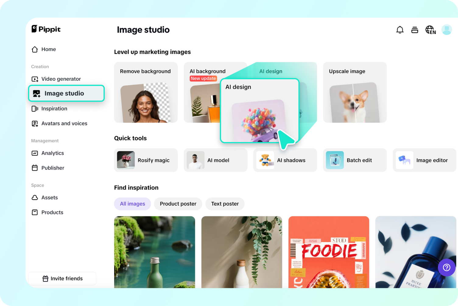 ไปที่เครื่องมือออกแบบ AI