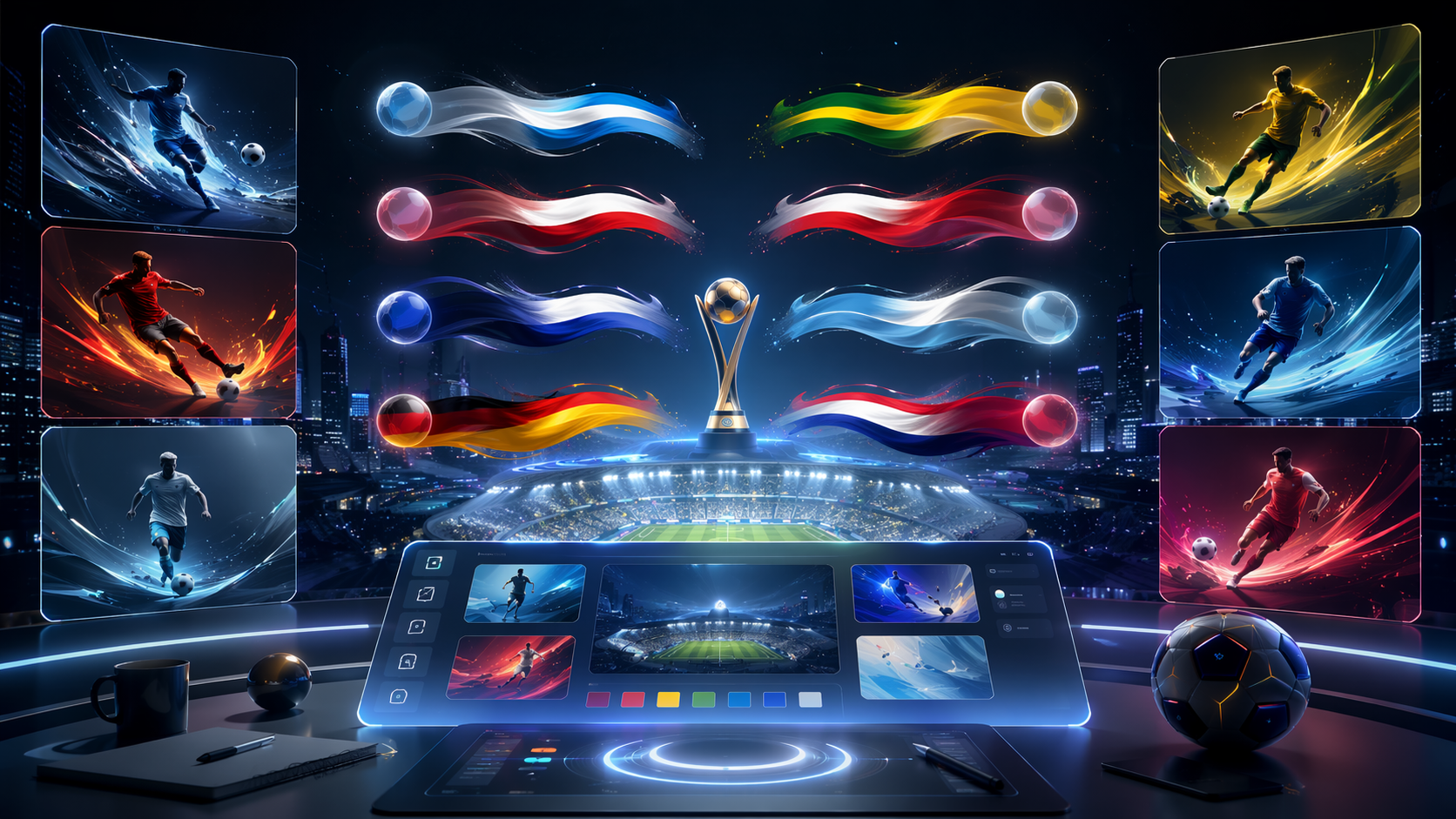Dreamina fifa world cup 2026 quarter finals prompt 16:9 hero image