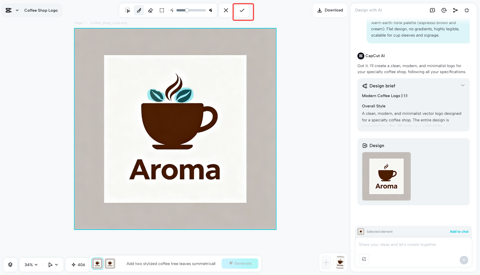 Using the inpaint feature in CapCut