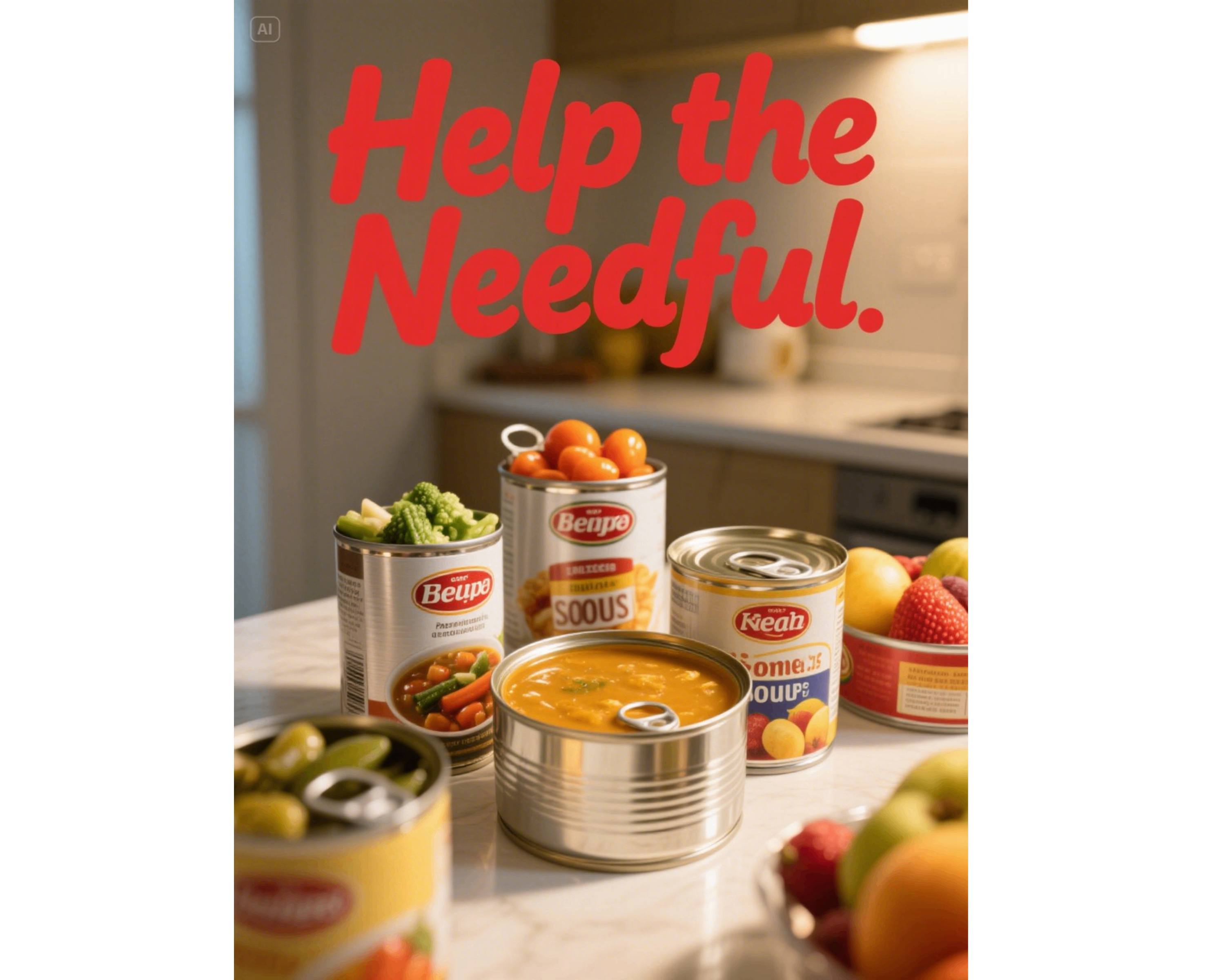 Affiche de collecte d'aliments en conserve