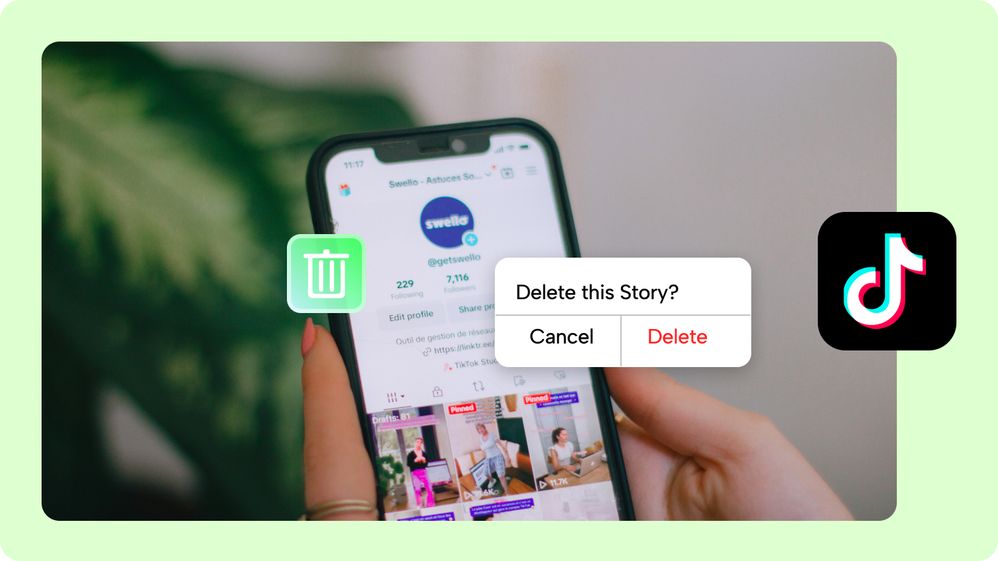 how to delete tiktok story