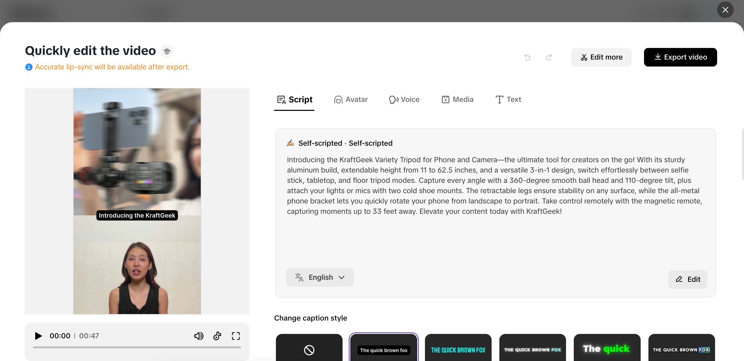 Quick adjustment to your video