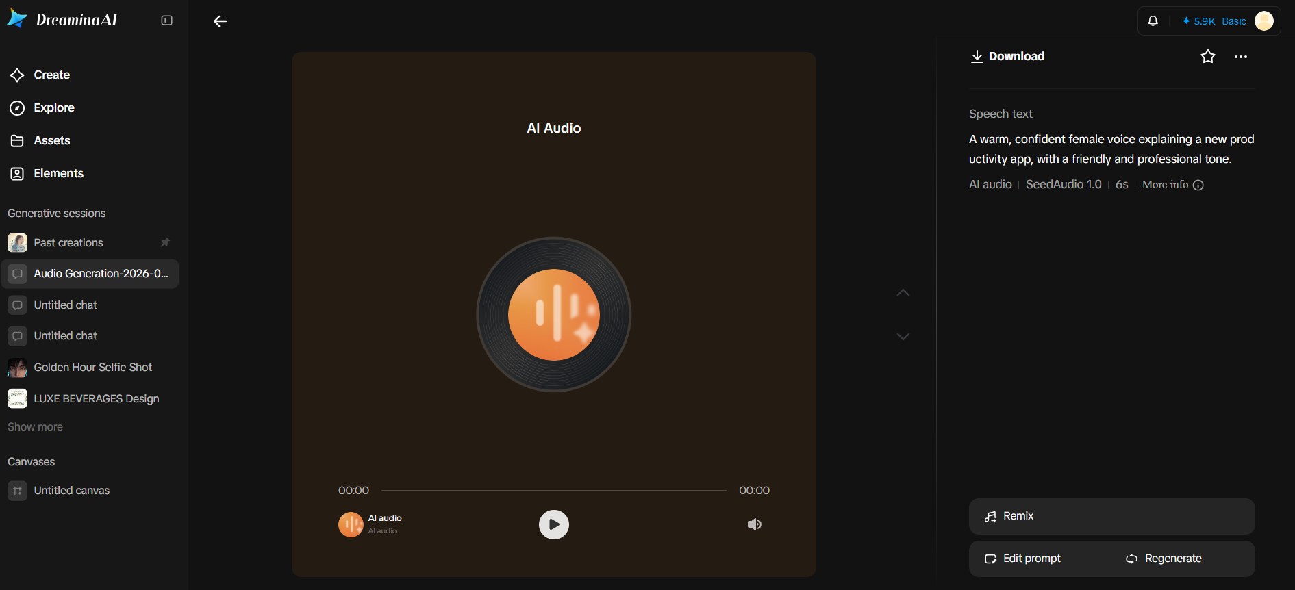 Generate and refine the voice
