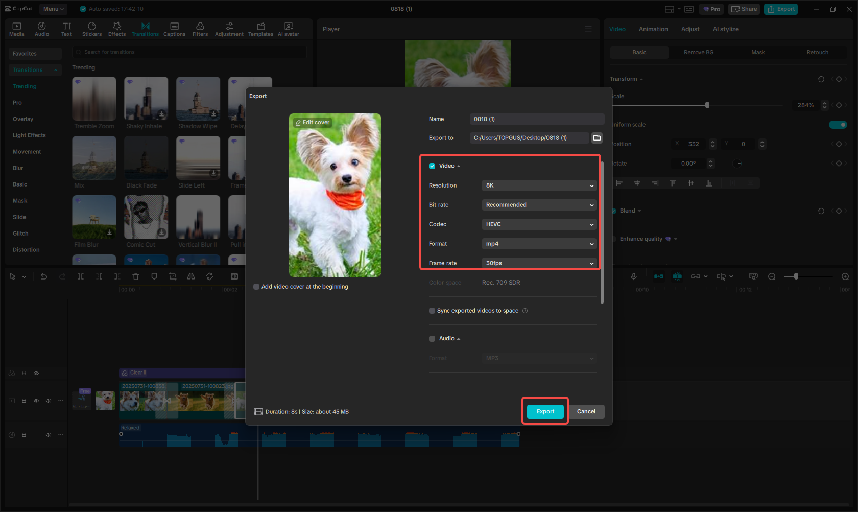 Export your Story for Instagram
