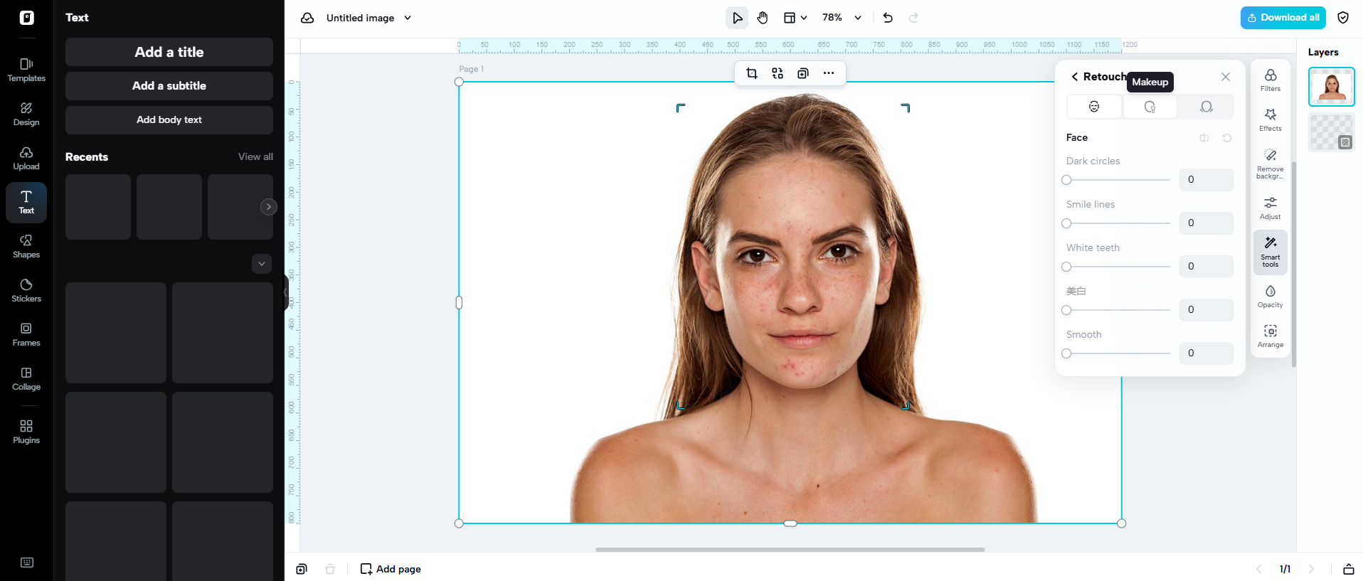 Refine your profile picture by smoothing skin