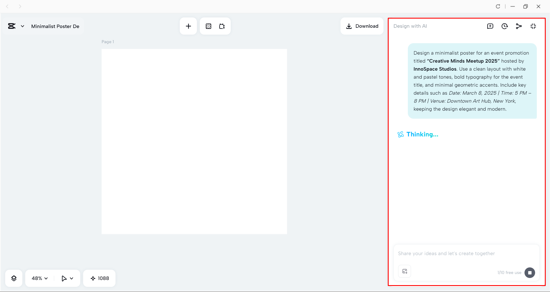 Creating a minimal event poster with CapCut