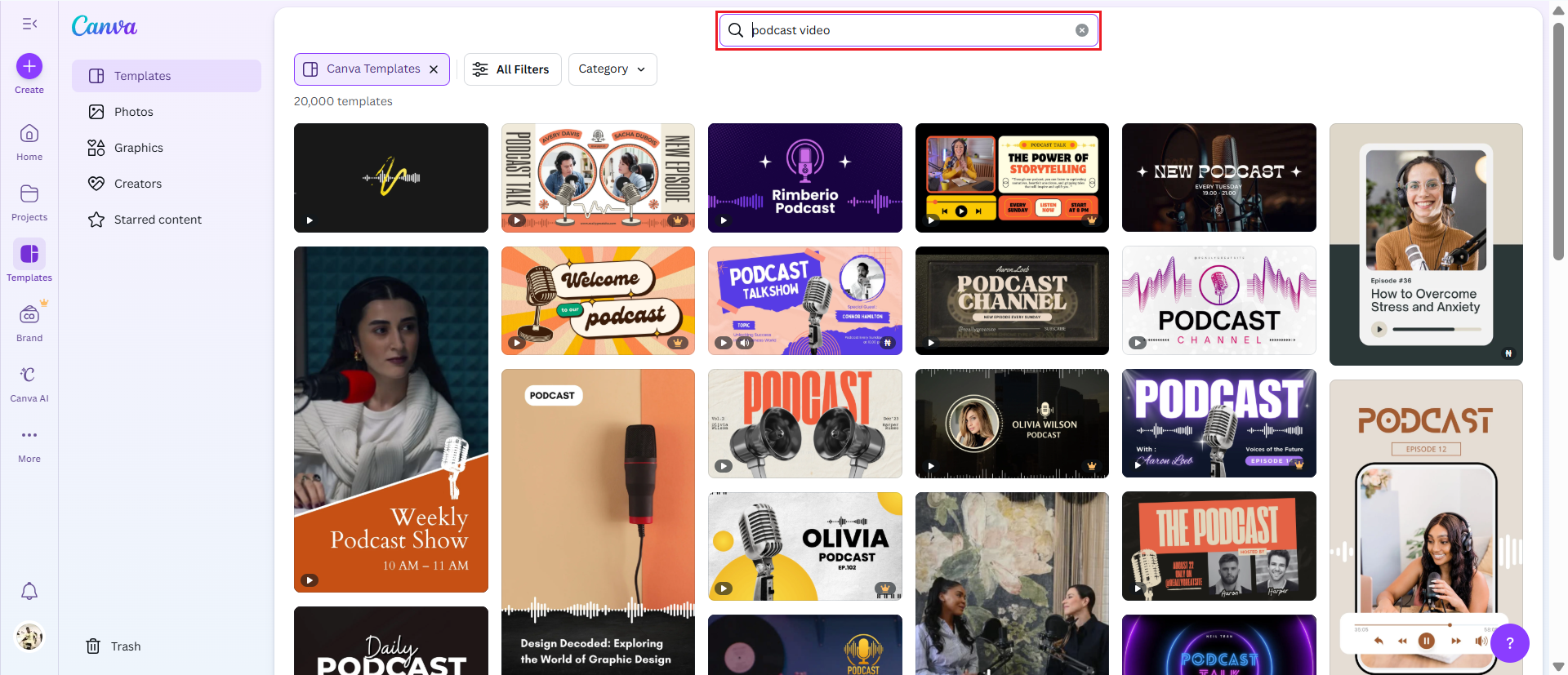 テンプレートを選択