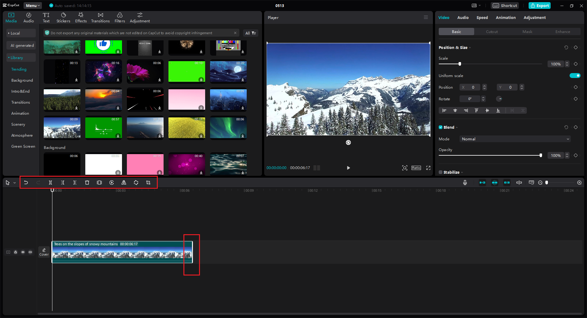 Trim your video