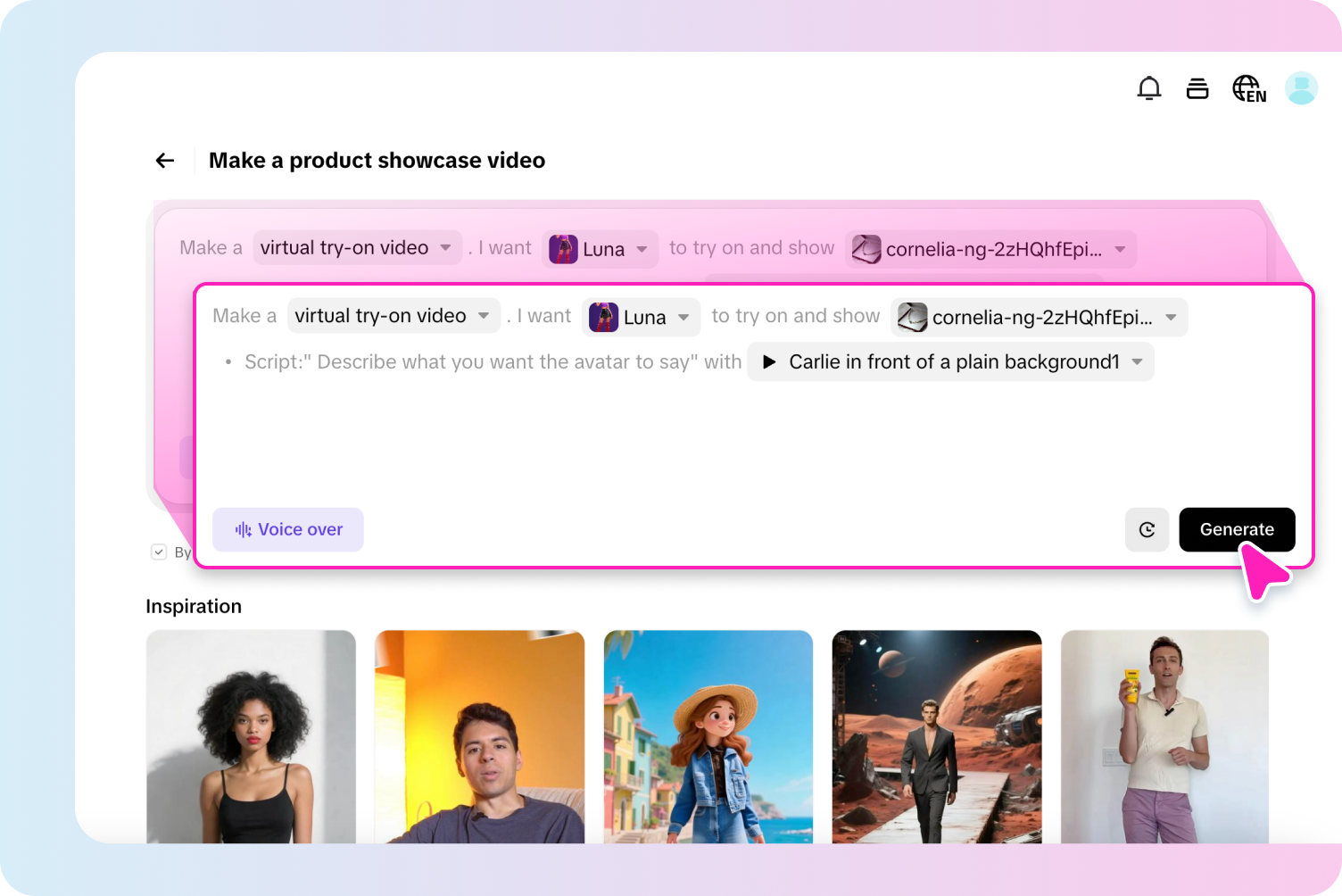 Enter your video details to create the perfect jewelry showcase
