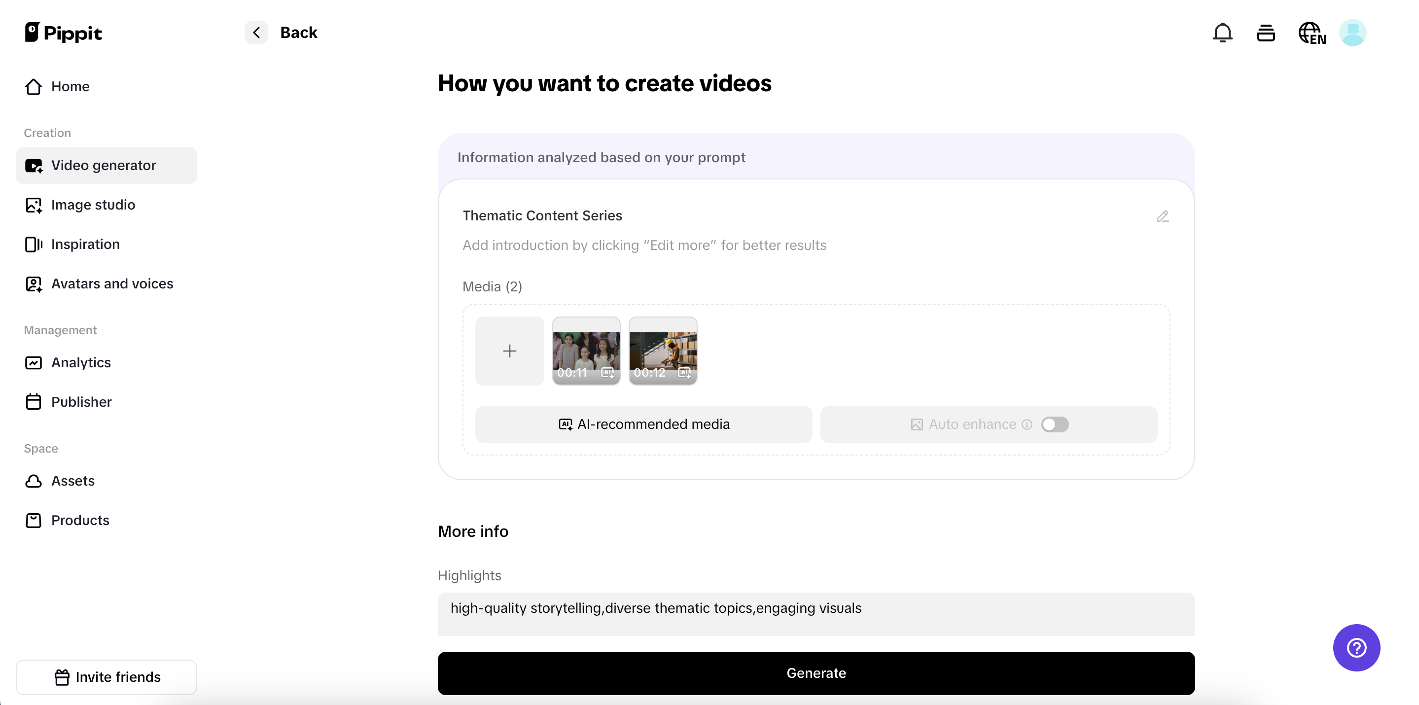 Customize video settings