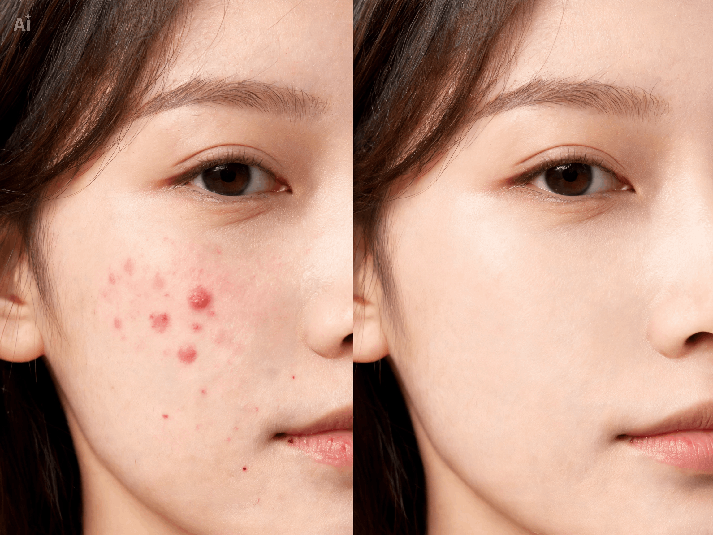 Remove Acne From Photo While Keeping Natural Skin Texture