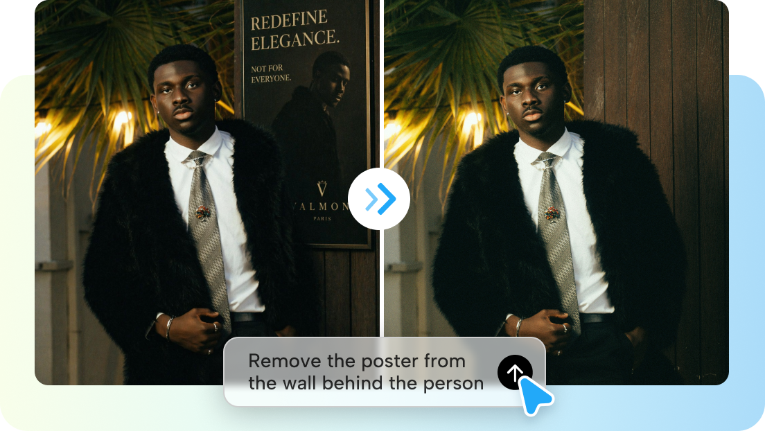 Text to image enhancement for creative edits