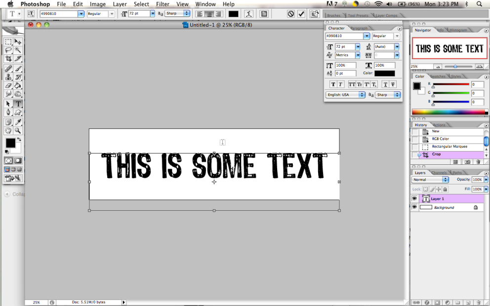 Photoshop's interface
