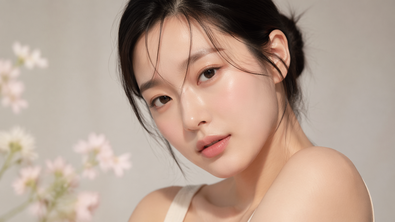 Dreamina Korean style AI Prompt prompt example 3: Pastel Studio Beauty