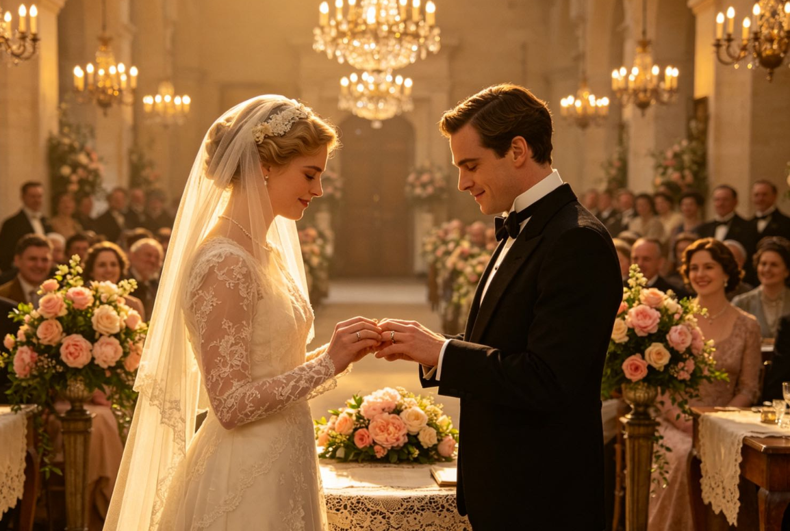 Vintage wedding video prompt